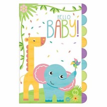 Hello Baby Shower Jungle Animals 8 Ct Postcard Invitations - £5.21 GBP