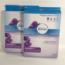 Febreze Hoover Y Vacuum 2 - 3 Packs Allergen Filter Bags Spring &amp; Renewal Scent - £12.50 GBP