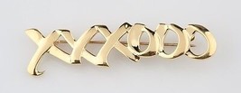 Tiffany &amp; Co Paloma Picasso 18k Gold Pin Xs &amp; Os Brooch Hugs &amp; Kisses XXXOOO - £936.17 GBP