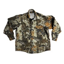 Melton Shirt Co Deerskin Shirt Real Tree Camouflage Hunting USA Made Size Large - £23.18 GBP