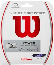 Wilson - WR830130316 - Synthetic Gut Power Tennis String Set - 16 Gauge - Blue - £10.35 GBP