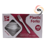 12x Packs Basic Home Plastic Forks Durable Cutlery Set | 48 Forks Per Pa... - £25.32 GBP