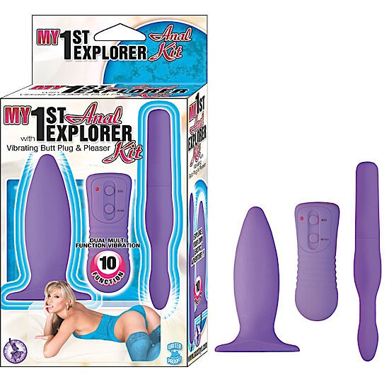 My 1st Anal Explorer Kit Waterproof Purple Butt Plugs - $22.51