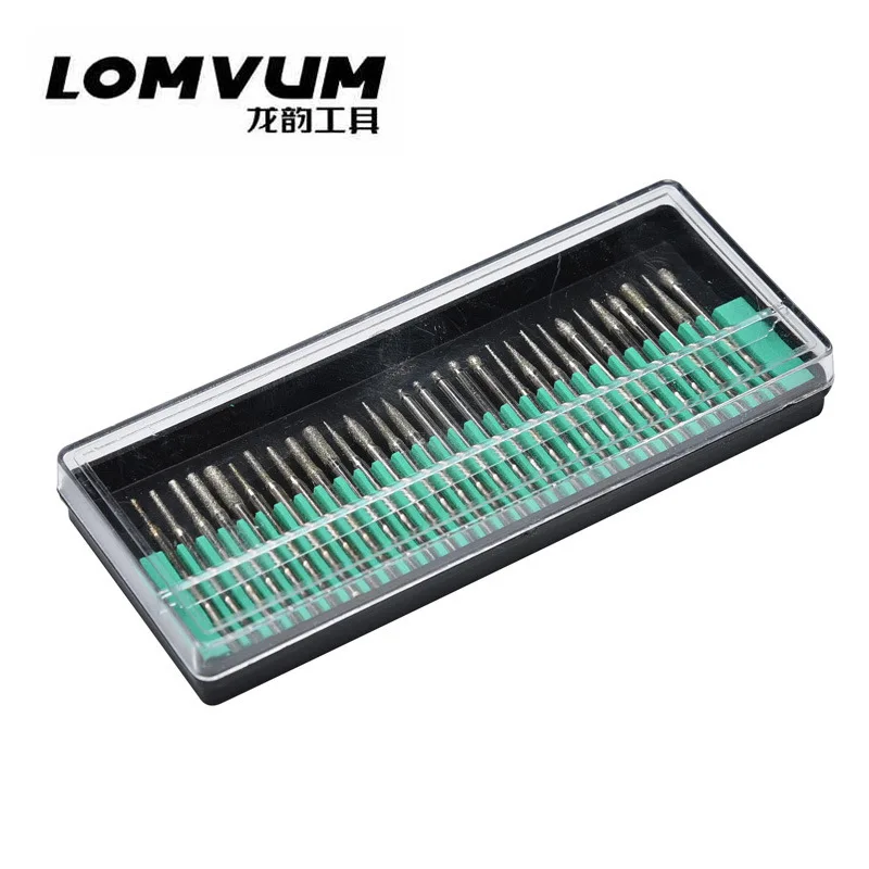 LOMVUM 30 Pcs/set  Point Bits Drill Head Accessories Needle Tip Grinding Alloy C - $87.42