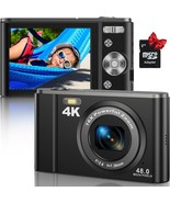 Digital Camera, 4K 48Mp Vlogging Camera, 16X Zoom, 32Gb Sd, Beginners (B... - £70.34 GBP