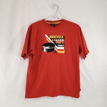 Moscow Russian Hockey Tournament T-Shirt Mens Size Medium Red Five Star - £18.69 GBP