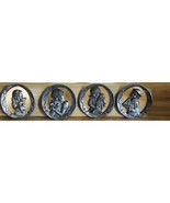 Michael Ricker Pewter and Brass Mini Plates 4 Boy Girl Dog Sailboat Doll... - $422.68 MXN