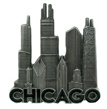 Chicago Skyline Metal Fridge Magnet - $8.99