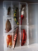 8  Fishing Lures  With Plano  Clear Case - £7.61 GBP