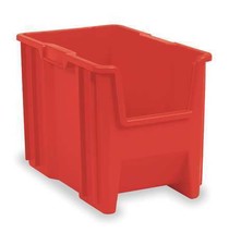 Akro-Mils 13014Red Stackable Storage Bin, Red, Plastic, 10-7/8 In W X 12 1/2 In - $39.99