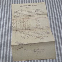 Texas Comptrollers Office 1903 Signed J. W. Stephens - £27.05 GBP