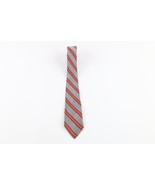 Vintage 60s 70s Rockabilly Silk Striped Skinny Neck Tie Dress Tie Weddin... - $27.23 CAD