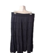 AGB Polyester Black  Women&#39;s Tierd Hippie  Skirt Black Large Festive  - €17,71 EUR