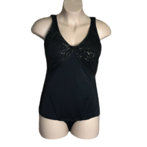 Maxine Vintage Classy One-Piece Swimsuit ~ Black ~ Sz 20W  - £27.59 GBP