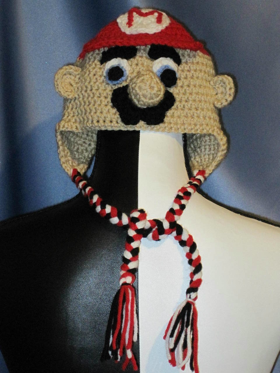 Primary image for Mario Hat with Braided Tie Strings Multicolored (Toddler).