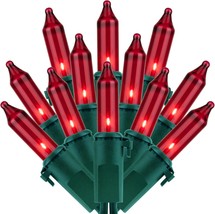 200 Count Red Christmas Lights Pack of 2 Strands 100 Count 33 ft Green Wire UL L - £41.34 GBP