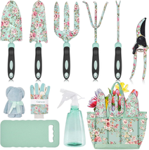 Mother&#39;s Day Gifts for Mom Her Women, Garden Tools Set,11 Pcs Heavy Duty Floral - £50.34 GBP