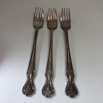 3 Grill Forks Magnolia Wm Rogers Extra Plate Flatware Original 7.5" - $14.84