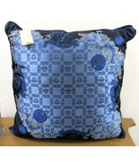 Gianni Versace Designer Blue Medusa 27.5&quot; Square Decorative Pillow  - $609.21 CAD