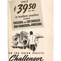1941 Union Pacific Railroad Challenger Advertisement Train Modern Coache... - $465.81 MXN