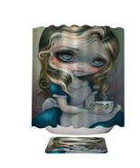 Alice&#39;s Advice Tea Cup Alice Shower Curtain - $445.30 MXN+