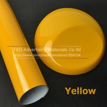 10/20/30/40/50/60x152CM Yellow Glossy Vinyl Car Sticker Glossy Film Wrap Vinyl F - $90.99