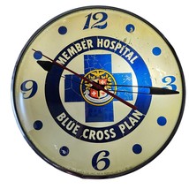 Vintage Member Hospital Blue Cross Plan Clock Bubble Glass PAM Advertisi... - £469.09 GBP