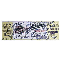 1989 Oakland Athletics Autograph Signed 1989 World Series Mini Mega Ticket A&#39;s - £3,888.70 GBP