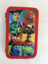 Disney Store Pixar Films  Zip Up Three Compartment Kit Art Supply Pens - $24.41