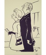 P. Bellocq Equestrian Caricature 1970&#39;s Mr Mrs Frank Rand 14&quot; x 17&quot;  Pri... - £15.73 GBP