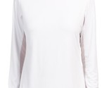 NWT Gottex G LIFESTYLE SOLID WHITE Long Sleeve Crew Shirt Top - M &amp; L - $44.99
