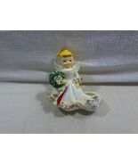Vtg Holt Howard (?) Japan Christmas Spaghetti Trim Angel Girl Candle Hol... - $112.61 CAD