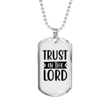Trust In The Lord Stars Christian Necklace Stainless Steel or 18k Gold Dog Tag  - £38.16 GBP+