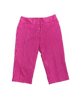 Worthington Modern Fit Womens Capri Cropped Pants Size 6 Hot Pink Black ... - £14.98 GBP