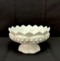 Vintage Fenton white milk glass hobnail centerpiece candle bowl up to 6 ... - $15.00