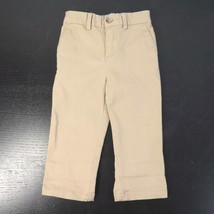 Ralph Lauren Baby Boy&#39;s 18M Beige Khaki Slim Straight Cotton Dress Pants - £9.55 GBP