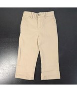 Ralph Lauren Baby Boy&#39;s 18M Beige Khaki Slim Straight Cotton Dress Pants - £9.50 GBP