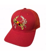Maryland Flag Crab Embroidered Patch Mesh Red Cap Hat NEW Fast Free Ship - $24.95