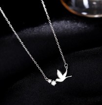 Dove Necklace, Bird Necklace, Memorial Necklace, Delicate Necklace, Minimalist N - £22.10 GBP