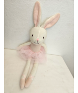 Baby Ganz Ballerina Bunny Knitted Plush Stuffed Animal Ivory White Pink ... - £20.23 GBP