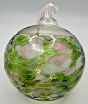 Vintage Art Glass Swirl Pink White Green Blue Ornament U257/3LargeSwirl - $39.99