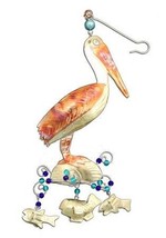 Pelican Sea Bird Seashore Ornament Metal Fair Trade Pilgrim Imports - £19.29 GBP