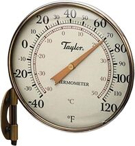 Taylor Precision Products Metal Dial Thermometer Bronze Finish Indoor Ou... - $24.70