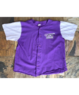 Vtg Colorado Rockies Fan Jersey-MLB Baseball Shirt-Purple-Button-L-Pin S... - $64.14 CAD