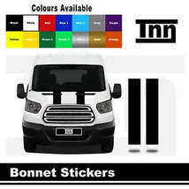 Bonnet Stripe Stickers Vinyl Decals Graphic For Ford Transit MWB SWB Mk8... - £31.92 GBP