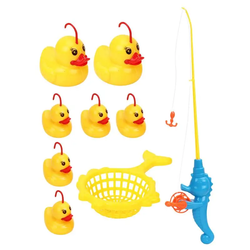 Fishing Duck Toy Water Floating Duck Toys Shower Bath Tub Pool Toys With Fishing - £22.50 GBP+