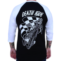 Black Market Art Baseball Tee Death Ride Tattoo Biker Motorcycle Shirt S... - £28.07 GBP
