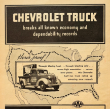 1937 Chevrolet Trucks Travel Records Advertisement Automobilia AAA Chevy... - $24.99