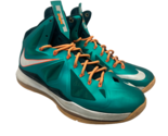 Nike Men&#39;s LeBron 10 Basketball Sneakers 541100-302 ‘Miami Dolphins’ Siz... - £91.00 GBP