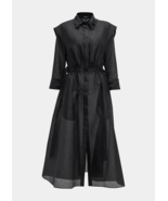 new Teri Jon by Rickie Freeman 3D Floral Collar Jacquard Shirt Dress in ... - £200.13 GBP